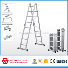 2016 hot sale EN131 telescopic aluminium ladder,3 section ladders,climb ladder